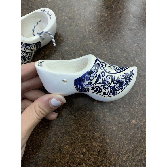 Delft Blue WOODEN DUTCH SHOE w/o PIN CUSHION Collectible Made in Holland - Picture 7 of 12
